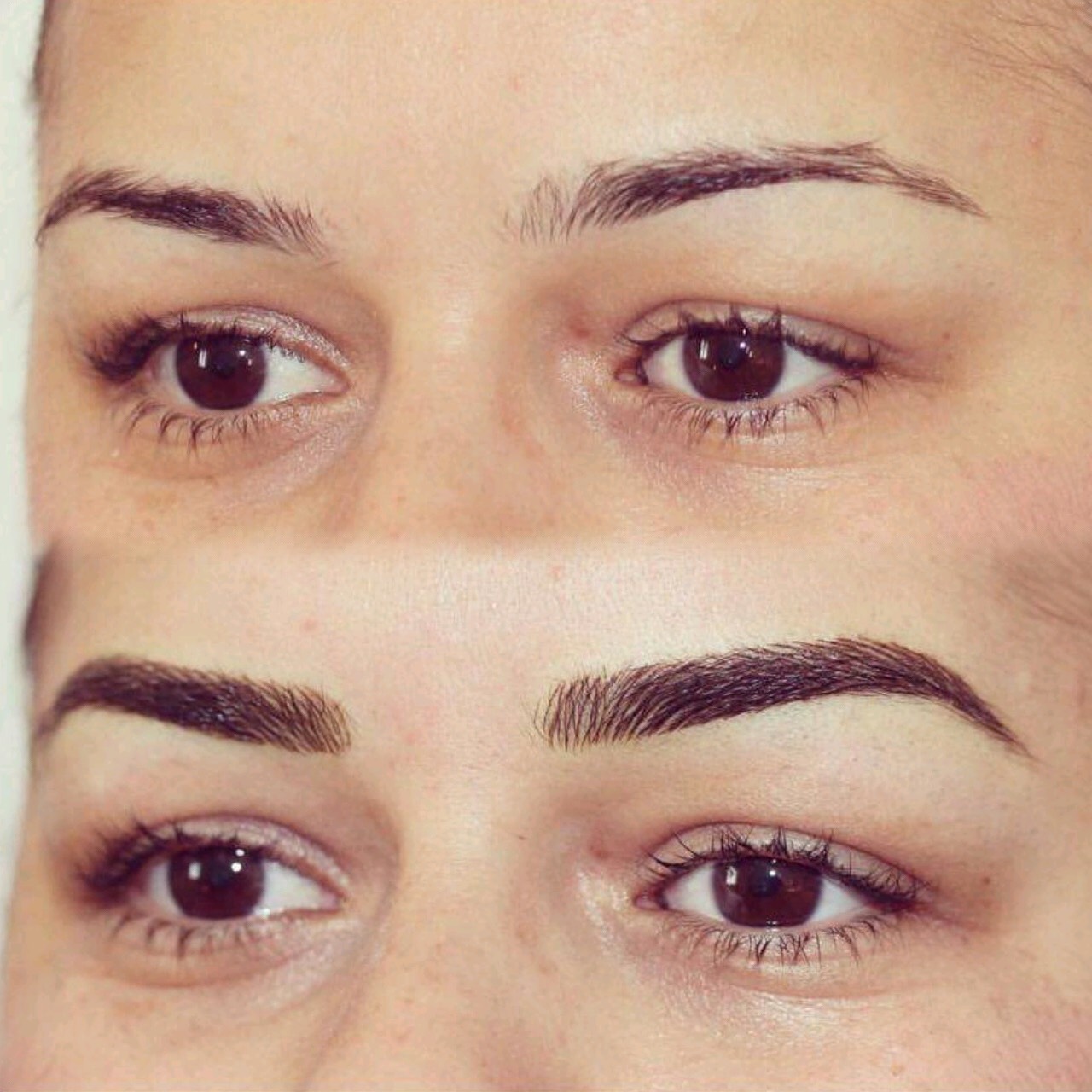 Permanent Brows Eyebrows before and after image