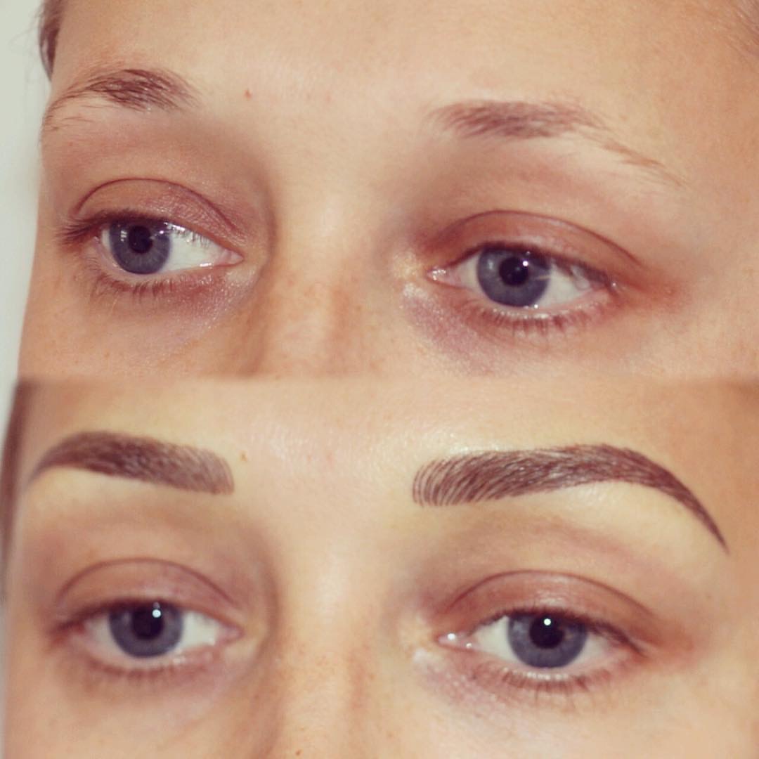 Permanent Brows Eyebrows before and after image