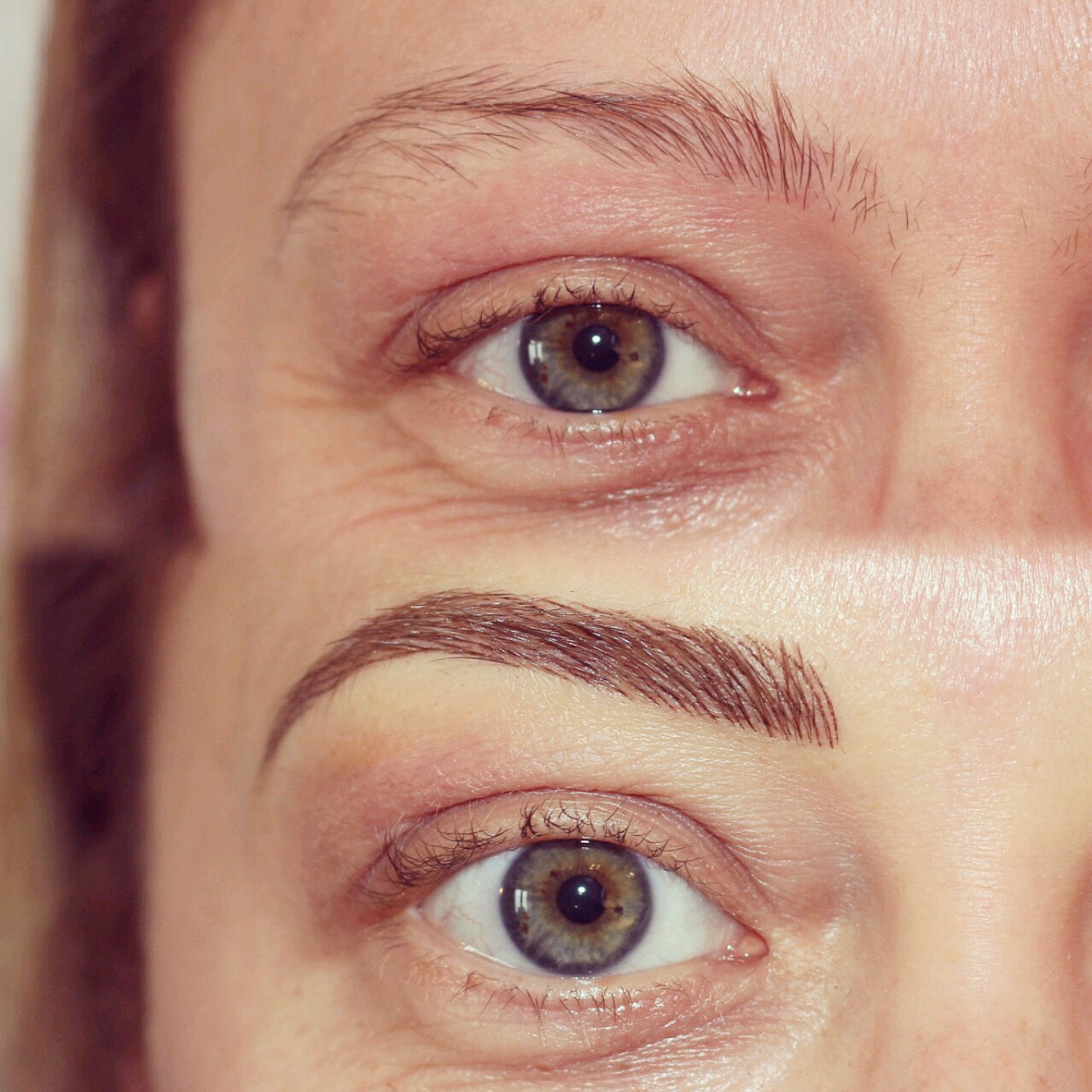 Permanent Brows Eyebrows before and after image