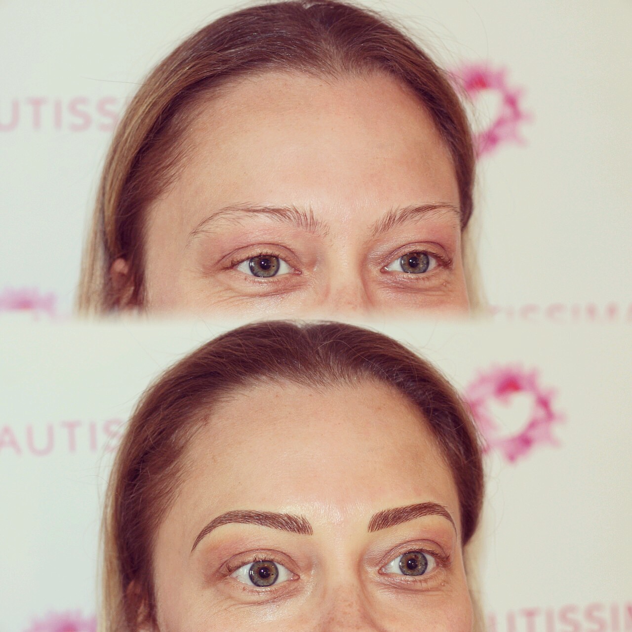 Permanent Brows Eyebrows before and after image