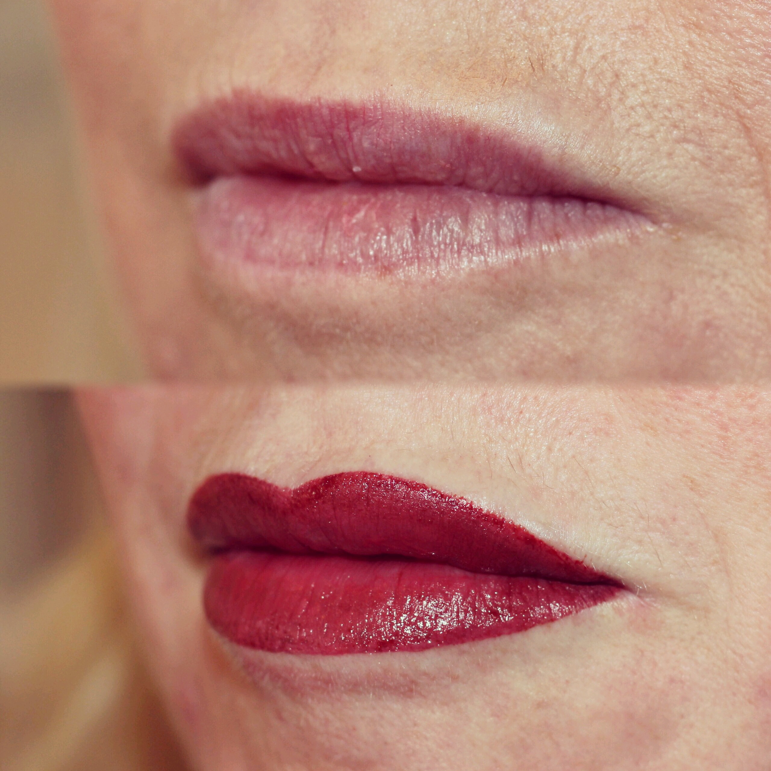 Permanent Lips before and after image