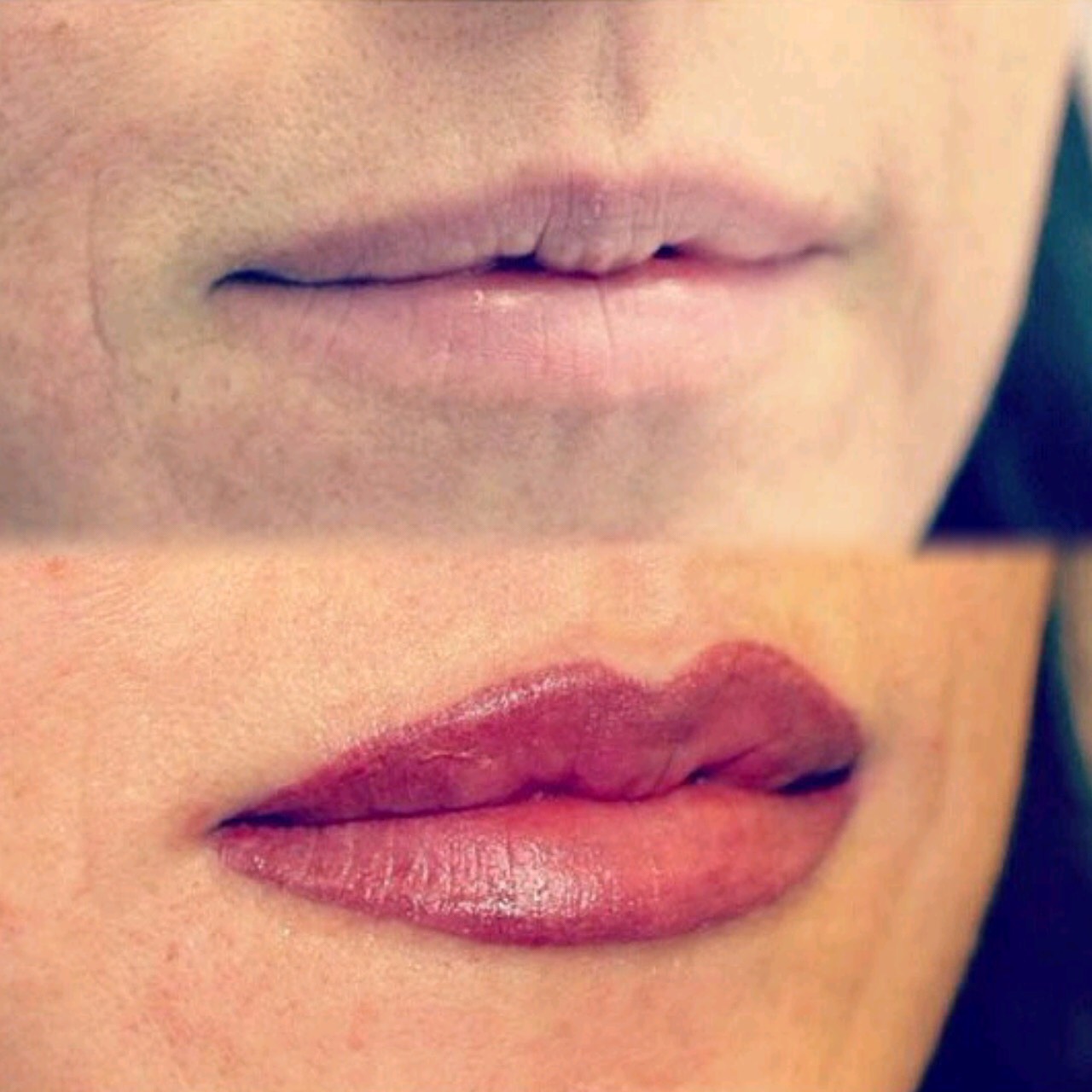 Permanent Lips before and after image